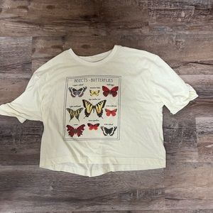Insects & Butterflies hello crop top Large